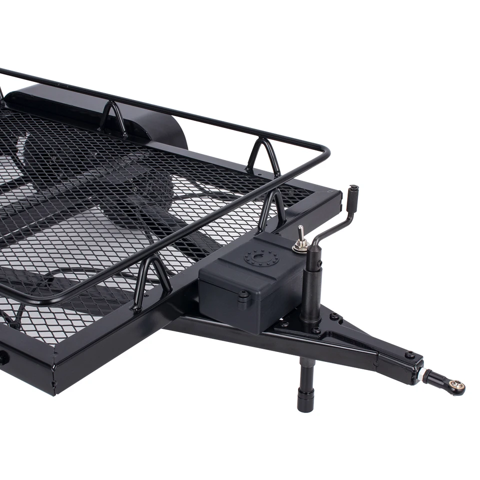 軽量ダブルアクスル,金属製トレーラーバケット,フラットプレート,1/10