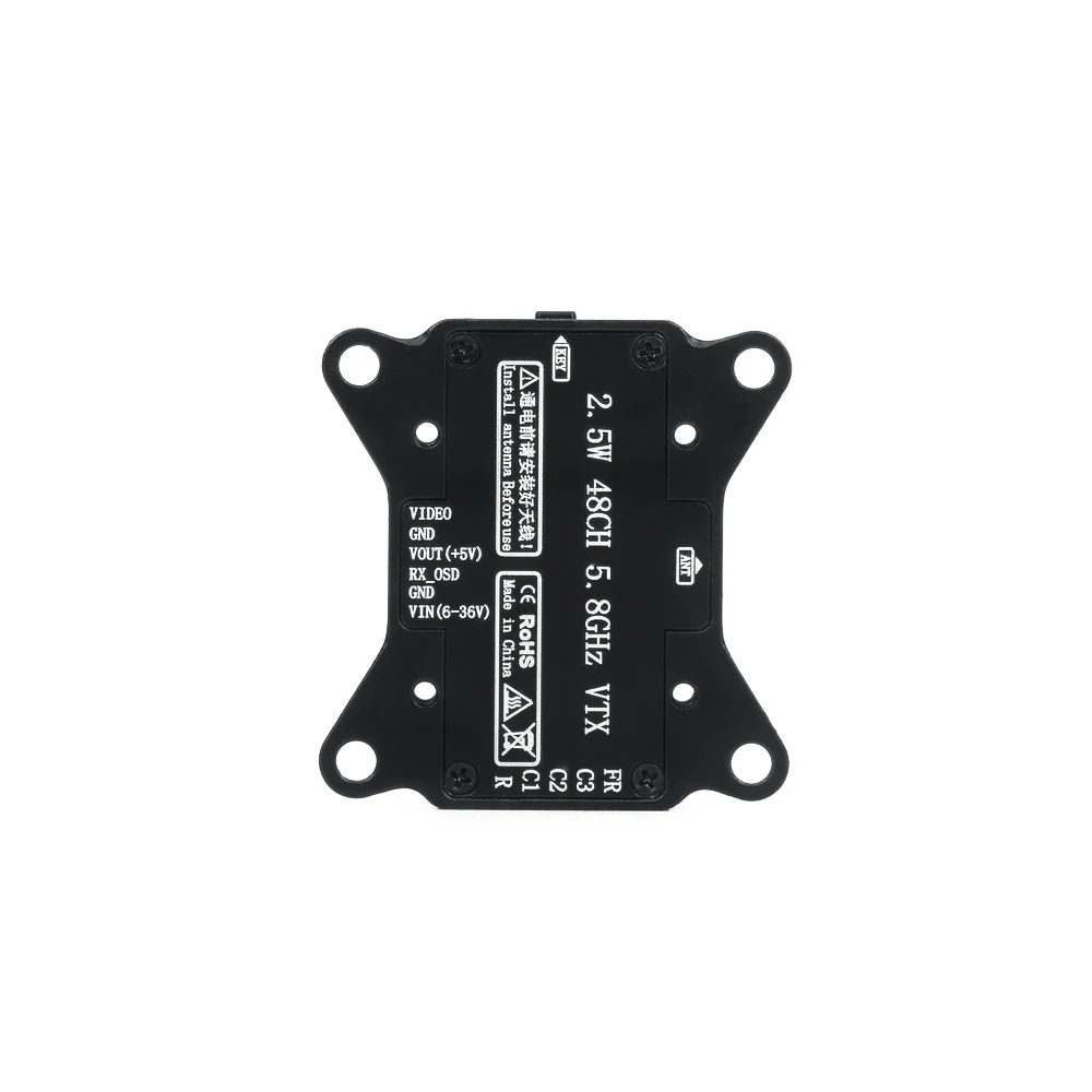 5.8G 2.5W VTX VT5804-BAT Video Transmitter 56CH 6-36V For FPV Racing Drone Parts
