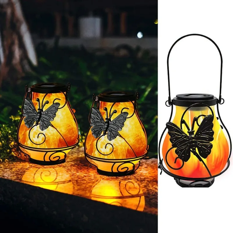 2Pcs Solar Powered Outdoors Waterproof Lawn Hanging Lights Courtyard Gardens Layout Balcony Decors Wall Shadow Small Night Lamps peter hammill chameleon in the shadow of the night 1 cd