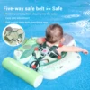 Newest Mambobaby Non Inflatable Swim Trainer Size Improved Add Tail Never Flip Over UPF 50+ Sun Canopy Solid Swimming Pool Float 4
