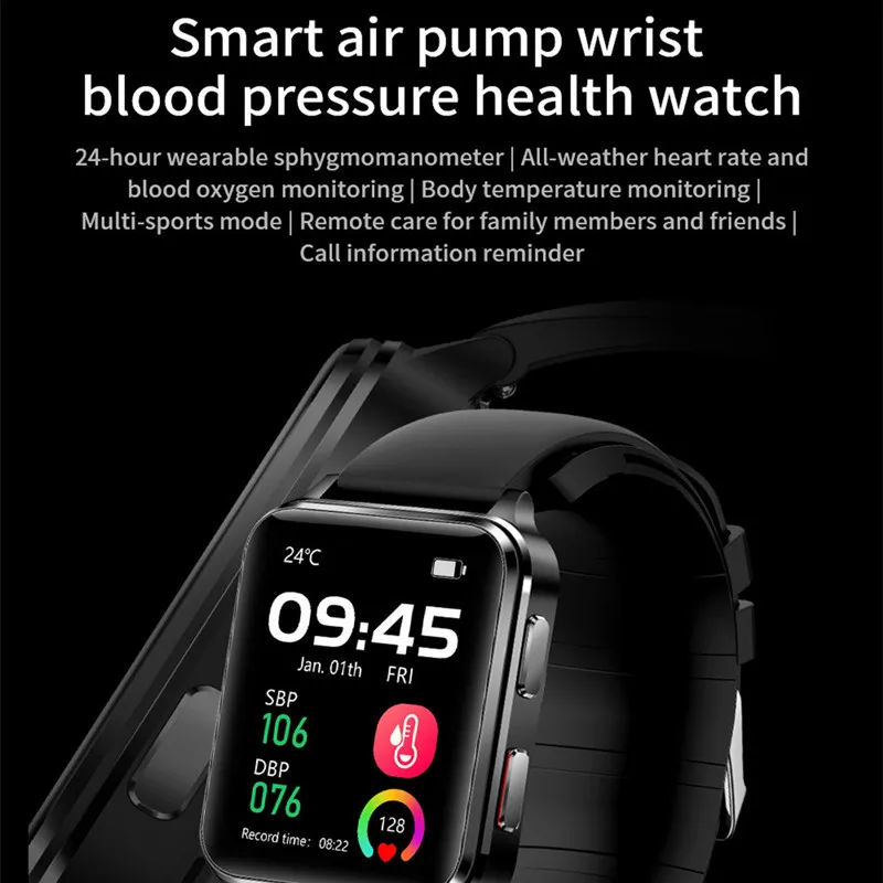 Smart Watch S6 pompa ad aria Test accurato della pressione arteriosa  ossigeno nel sangue temperatura corporea frequenza cardiaca monitoraggio  del sonno Smartwatch sportivo