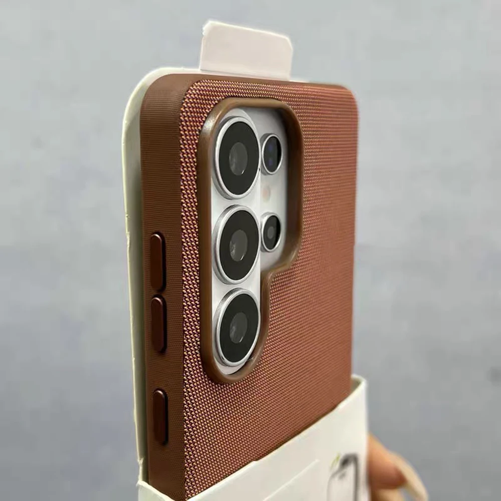 Premium Woven Fabric Magnetic Case with Matte Anti-Slip Bumper Cover