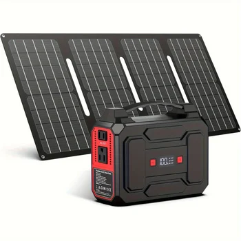 100W 146Wh Portable Power Station With 40W Foldable Solar Panel Charger 1