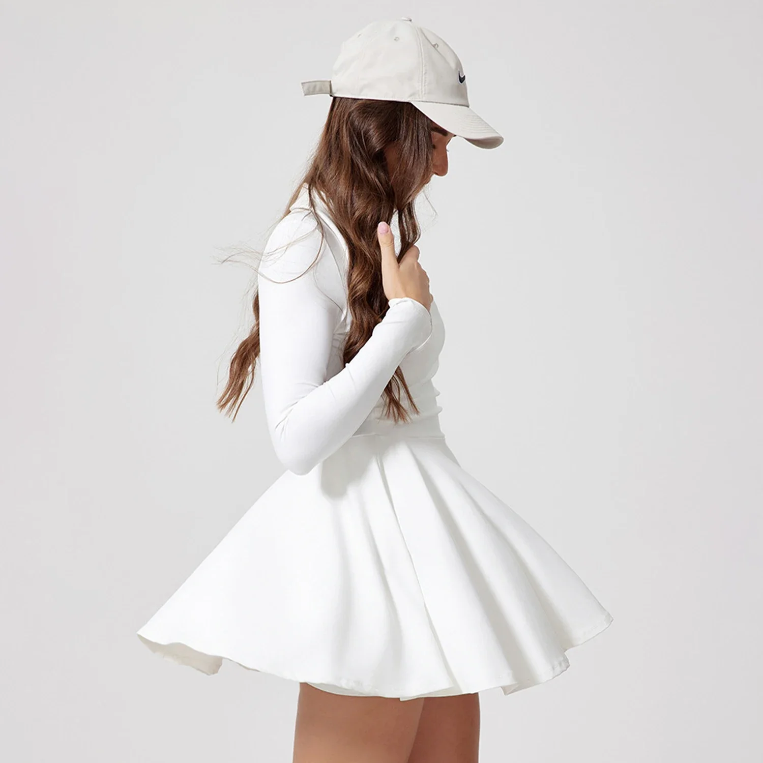 fitted lace wedding dress Amazon.com: Womens Square Neck Bodice Dress Long Sleeve Flare Mini Dresses  Athletic Dress with Built in Shorts Golf Dress Black S : Clothing, Shoes &  Jewelry
