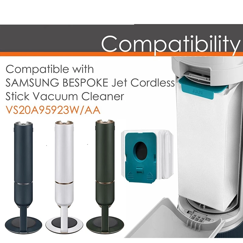 Aspirador com saco de coleta de poeira e filtro, Jet Clean Acessórios, Fit para Samsung Bespoke VCA-ADB95 VS20A95923W, 6 PCs, 10PCs