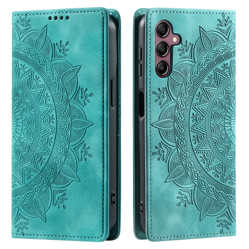Mandala Leather Magnetic Phone Case Cover, Compatible with Samsung Galaxy A56