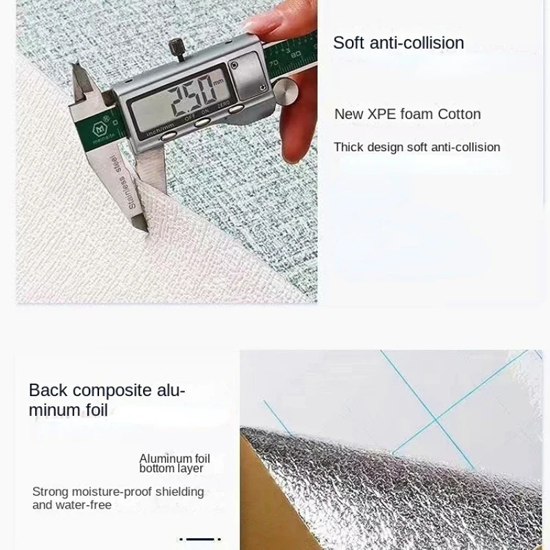 거실에서 두꺼운 방수 습기 방지 따뜻하고 끈적한 벽지가 있는 3D 벽 스티커 침실 장식