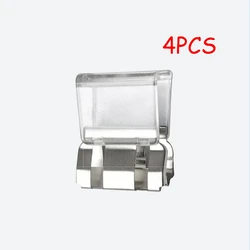 Pack of Detachable Anti - Slip Trouser Clips - Invisible No - Sew Concealment Buckles for DIY Sewing and Crafting (Transparent 4PCS)
