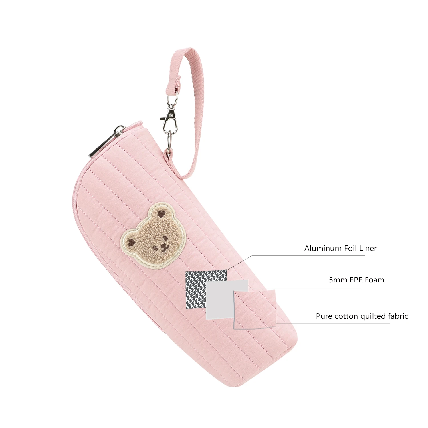 Insulated Aluminum Film Handheld Bottle Bag for Temperature Control and Storage