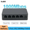 KuWfi 5 Ports Network Switch 100/1000Mbps RJ45 LAN Hub Adapter Half/Full-Duplex Desktop Fast Ethernet Switcher for Home Monitor KuWfi 5 Ports Network Switch 100/1000Mbps RJ45 LAN Hub Adapter Half/Full-Duplex Desktop Fast Ethernet Switcher for Home Monitor