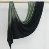 Nouveau Hijabs en Jersey dégradé Double face pour femmes, écharpe en coton pour femmes, enveloppes et châles, bandeau musulman, Turban islamique