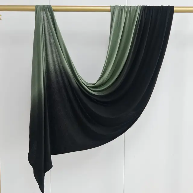 Nouveau Hijabs en Jersey dégradé Double face pour femmes, écharpe en coton pour femmes, enveloppes et châles, bandeau musulman, Turban islamique