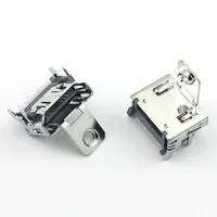 USB HD Interface Connector 19 Pin SMT SMD DIP Female Plug Socket Surface Mound PCB With Mounting Ear HDMI - compatible 5