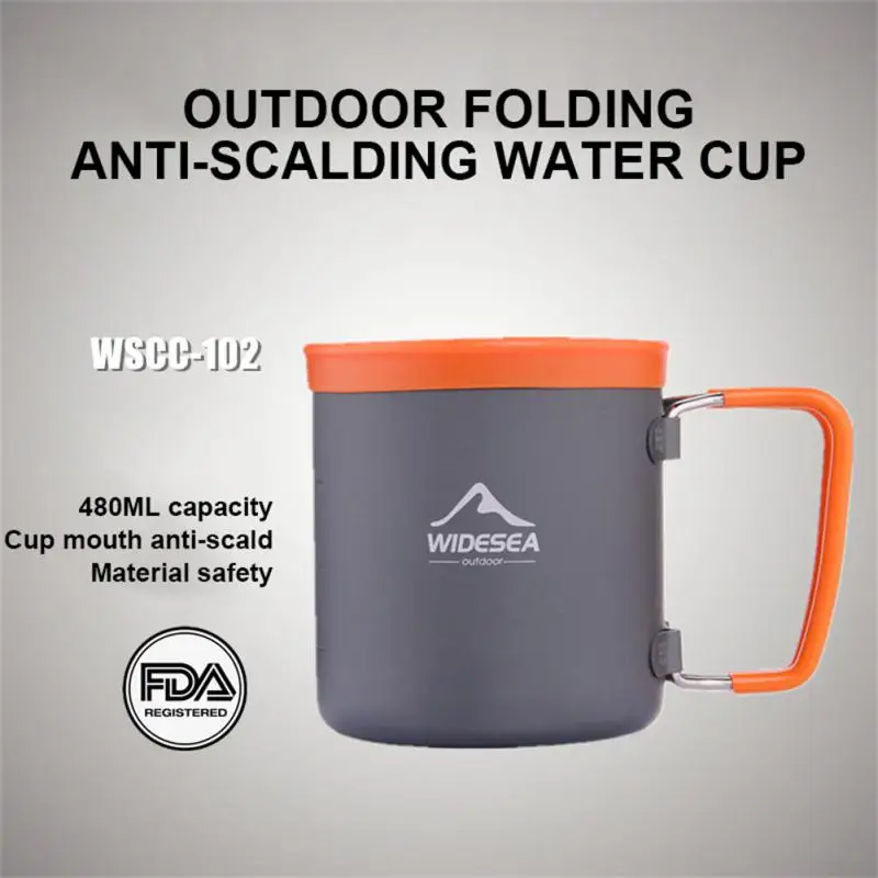 Camping Cup Folding Portable Coffee Mugs Drinking Cutlery Aluminum