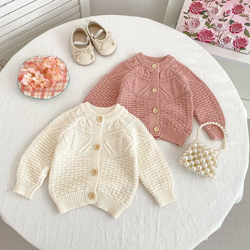 Autumn Baby Knitted Cardigan Sweater for Girls