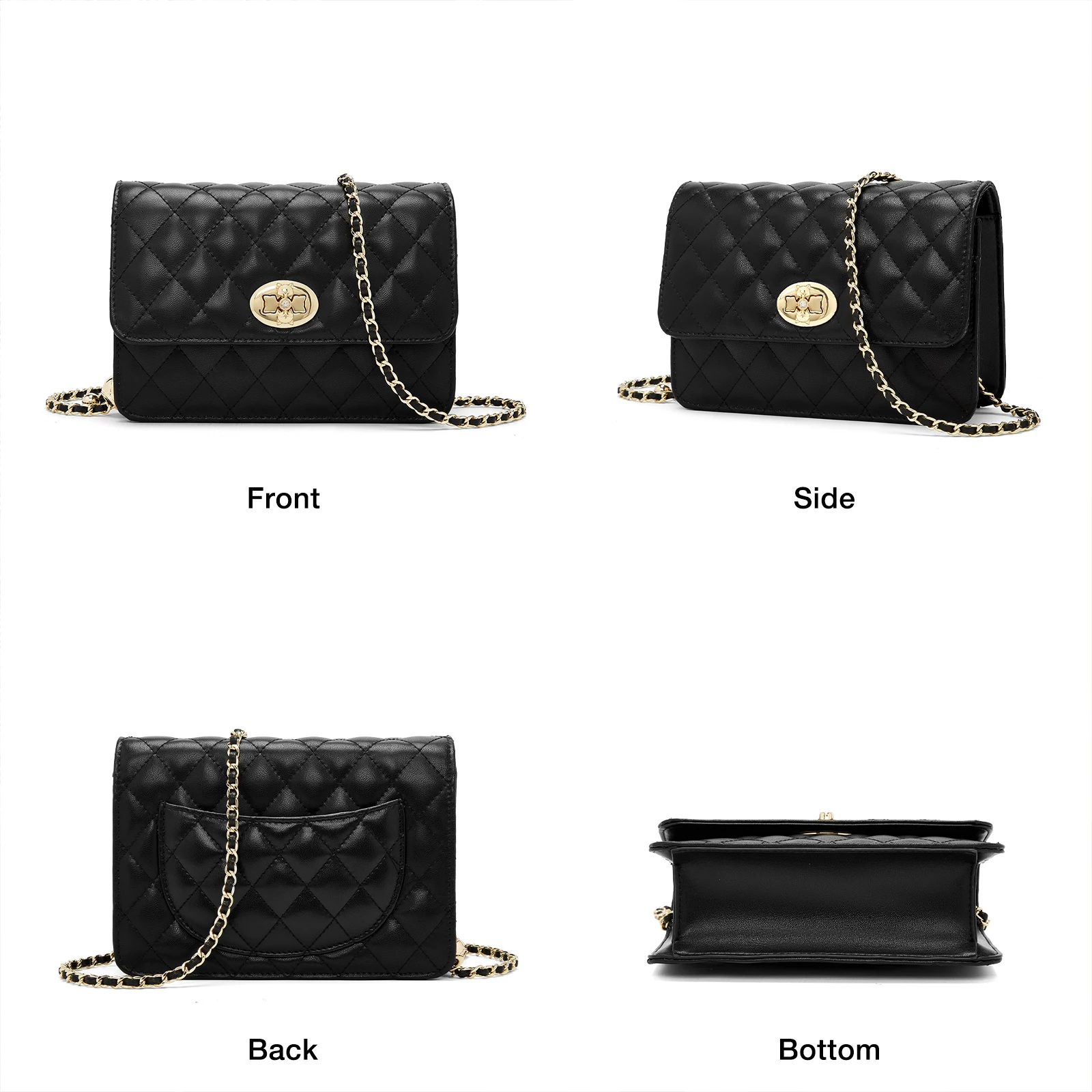 FOXER Women Leather Shoulder & Crossbody Bag Lady Classic Small Chain Bag Gift for Wife, Girlfriend 3