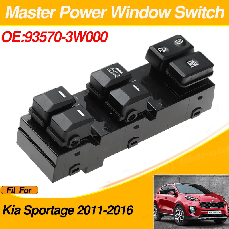 

Power Window Switch For Kia Sportage 2011 2012 2013 2014 2015 2016 93570-3W000 16 Pins