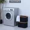 Laundry Storage Basket, Rectangle Closet Storage With Bamboo Handles, Collapsible Storage Bins for Toys Pillows Blankets Clothes 4