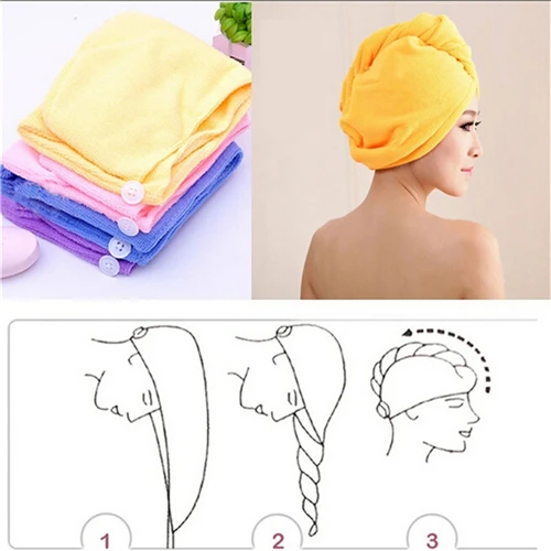 Elegante Praktische Mode Stil Heißer Verkauf 1pc Mikrofaser Bade Quick Dry Haar Magie Trocknung Turban Wrap Handtuch Hut Kappe