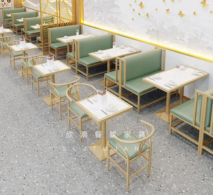 restaurant tables and chairs against the wall, iron art card seats, sofas, restaurants, tables,
