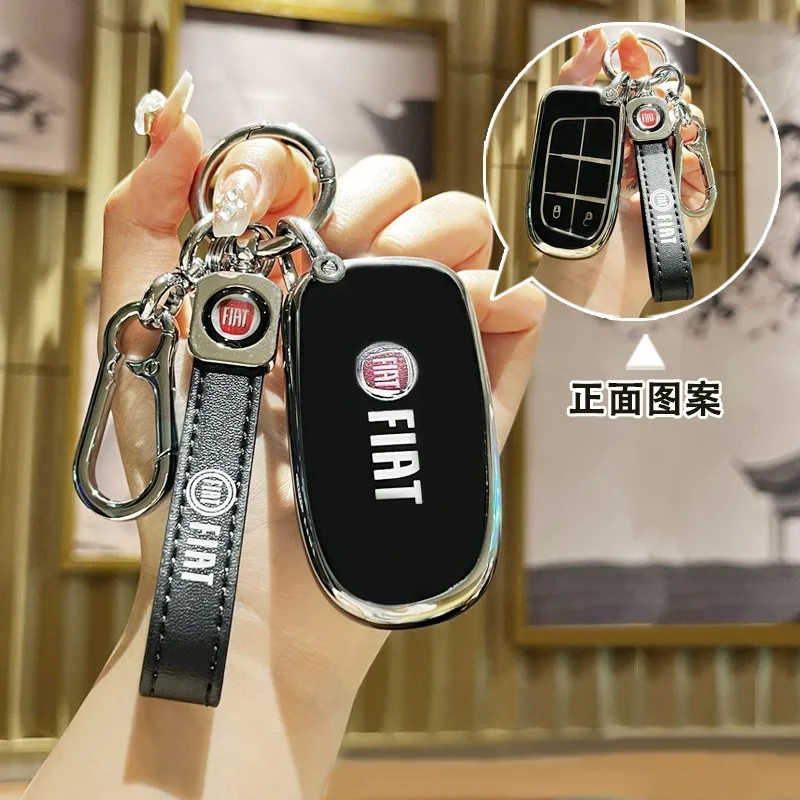 Soft TPU Fiat Car Remote Key Case Cover for Fiat Freemont 500X 500 500L Chrysler 200 300 Dodge 2/3 Buttons Auto Accessories