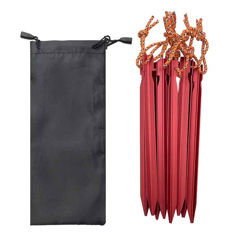 Aluminum Alloy Tent Pegs 18cm Travel Outdoor Camping Ground Nail Tent Stakes Accessories Tarp Ground Peg camping tent accessories tent pegs