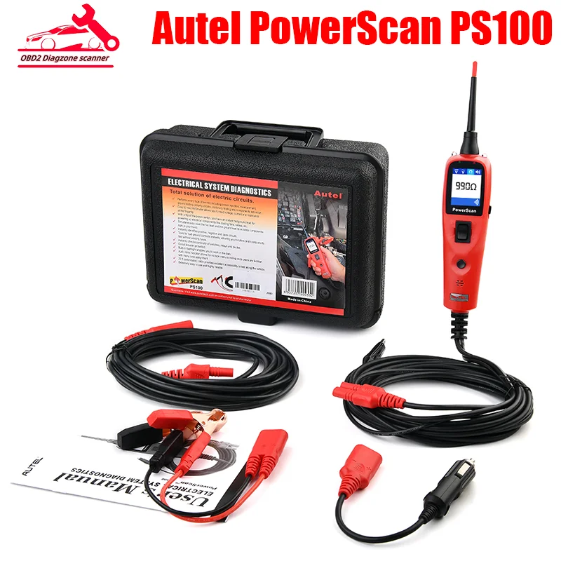 Autel Powerscan Ps100 12V/24V Sistema Elettrico Auto Circuit Tester Sonda Di Alimentazione Bms Short Open Finder Strumenti Di Diagnosi Di Riparazione 