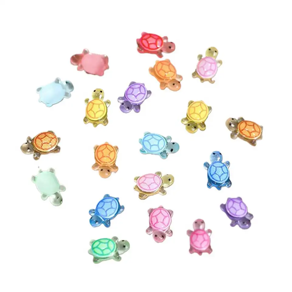 100 Piece Glow in Dark Mini Turtle Figurines