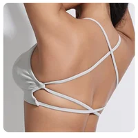 Peach Hip Lifting Suit Back Cross Sports Bra Shockproof Bra Quick Drying Shorts Set Gym Fitness Running Yoga Suit - Image 5