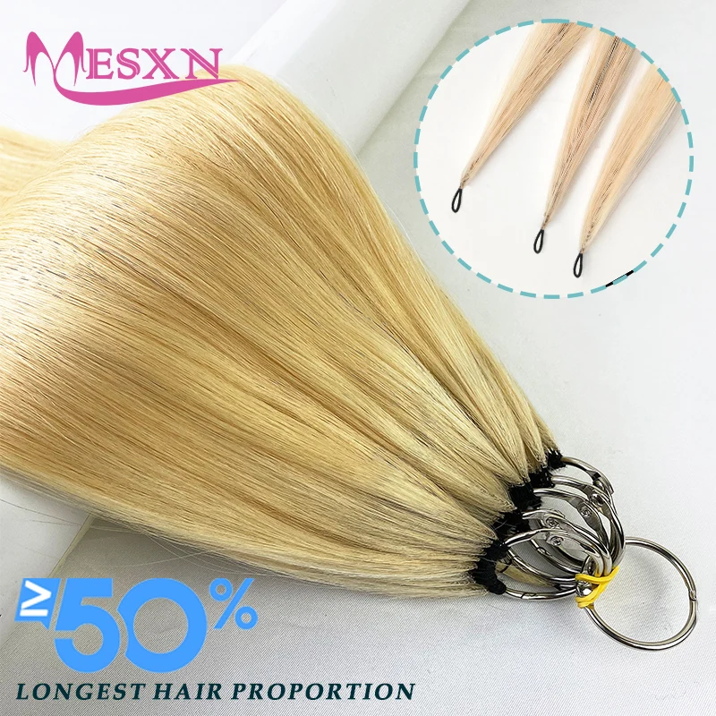 Feather New hair extensions Straight Natural Real Human Microring Hair Extensions Brown Blonde 613Color