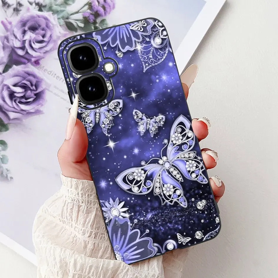 Cute Cat Love Heart Soft Black Silicone Protective Phone Case