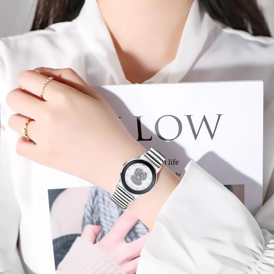 Reloj de cuarzo para mujer, cronógrafo de lujo con diseño Simple