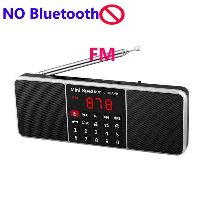 Digital Portable Radio AM FM Bluetooth Speaker Stereo MP3 Player TF SD