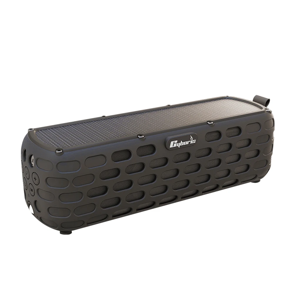 

Cyboris Outdoor Portable Solar charge Wireless chip Blue tooth Double Speaker with Shockproof Waterproof safe