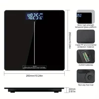 1PC Digital Bathroom Scale, Highly Accurate Body Weight Scale With Lighted LED Display, Round Corner Design Weight Scale 2