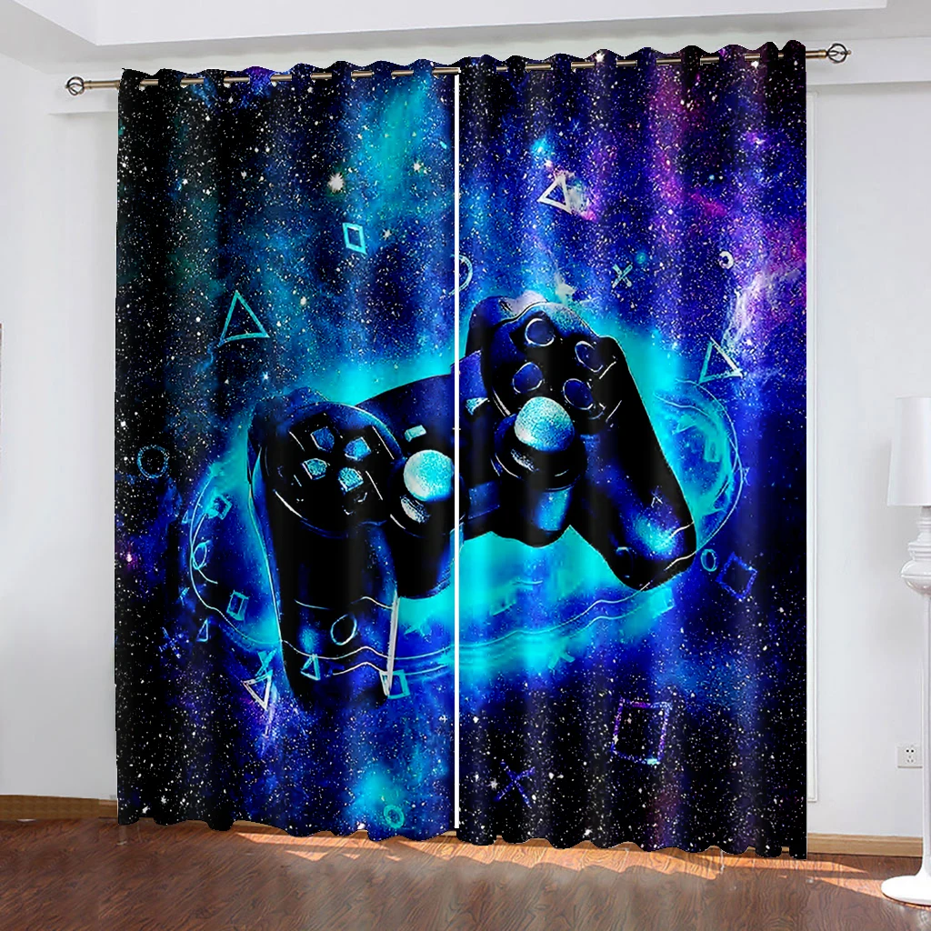 

Custom Living Room Curtains Video Game Pad 3D Curtain Photo Printing Bedroom Curtains for Living Room Cortinas De Dormitorio