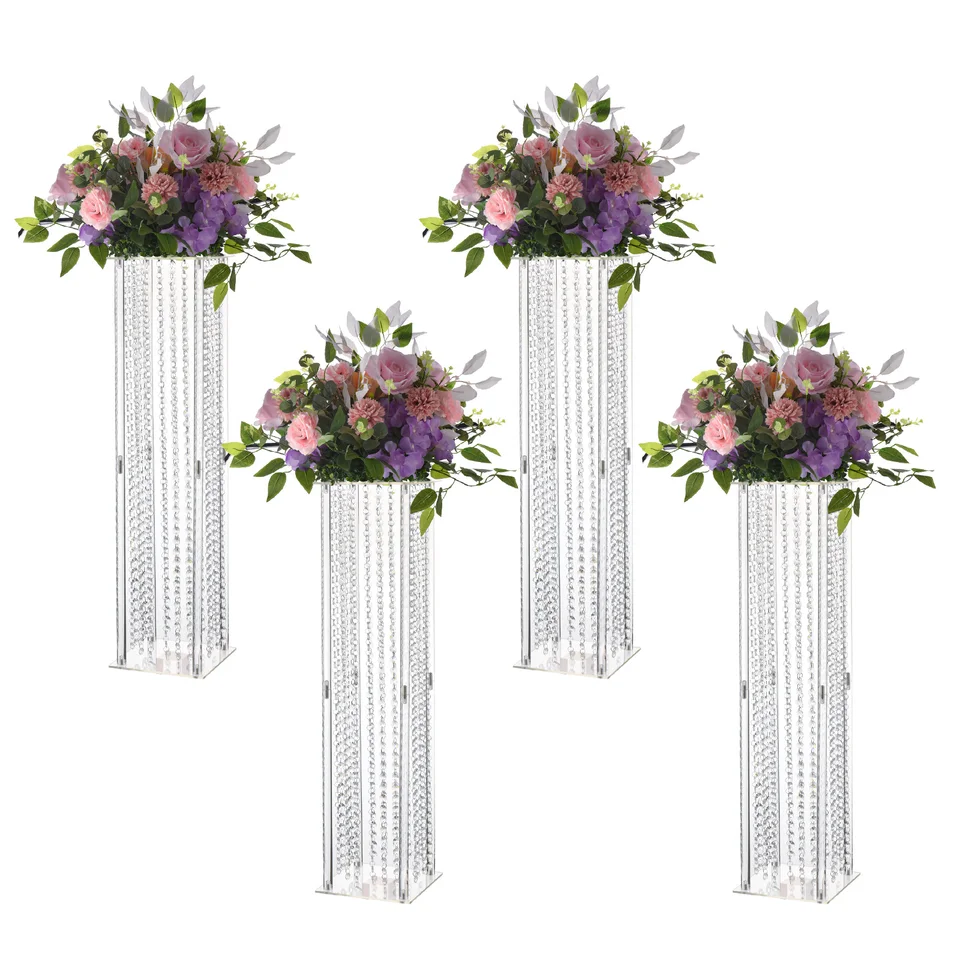 Tall Acrylic Wedding Centerpiece Flower Vase Stand