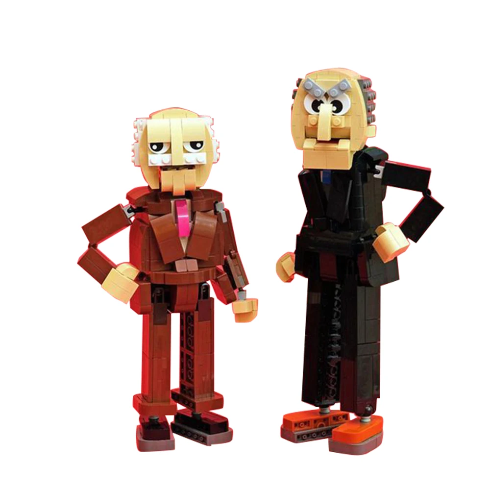 Gobricks Moc Waldorf And Statler Bricks Vintage Muppet Show Fan Building Blocks Funny Tv Show Waldorf E Statler Toys Gift