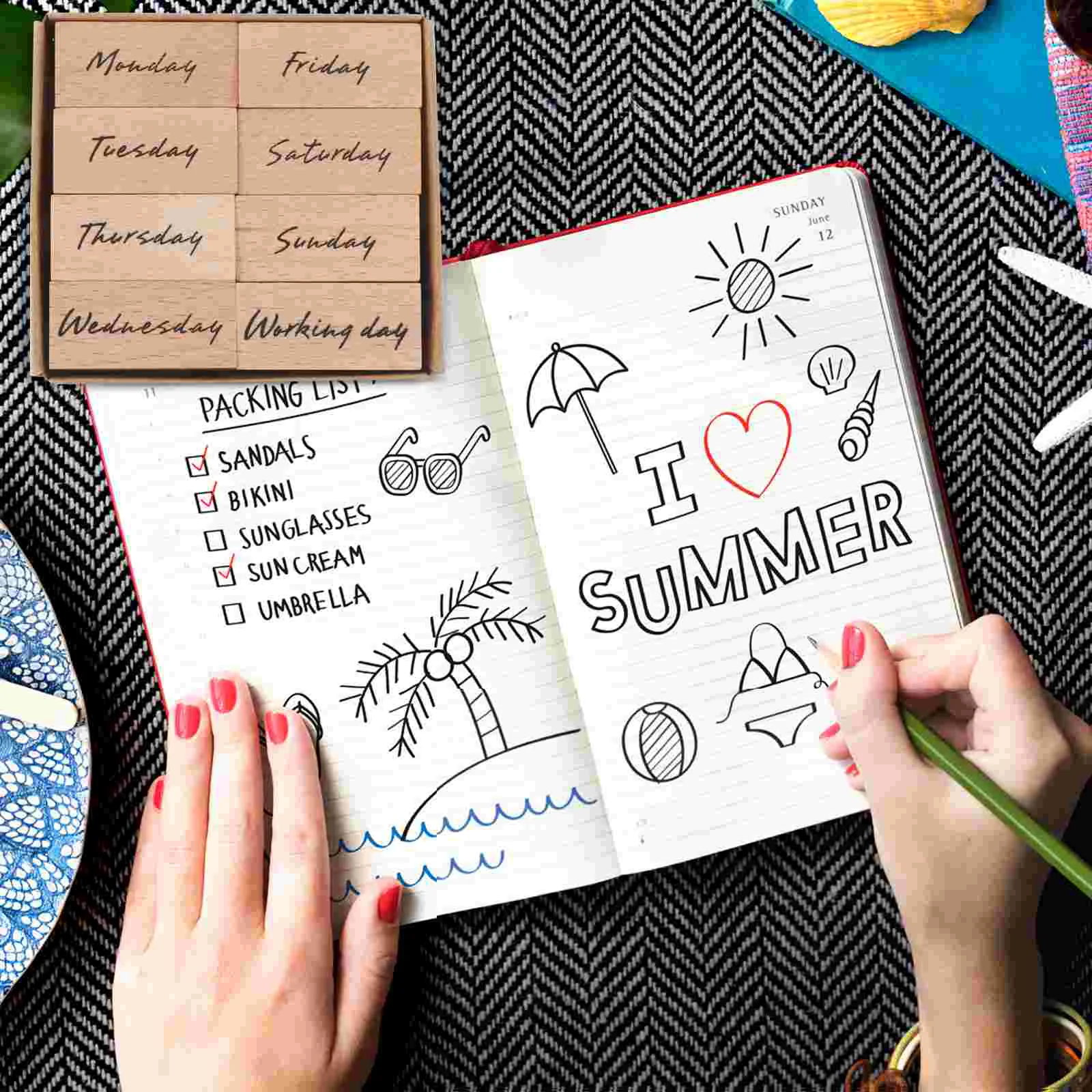 Рисунок 2 - Деревянные резиновые детские штампы