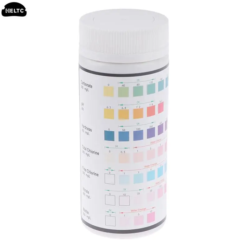 50/100 Pieces/tube Aquarium Testing Kit For Freshwater Saltwater Pond Test Strips For Fish Tank Testing Fresh And Salt Water