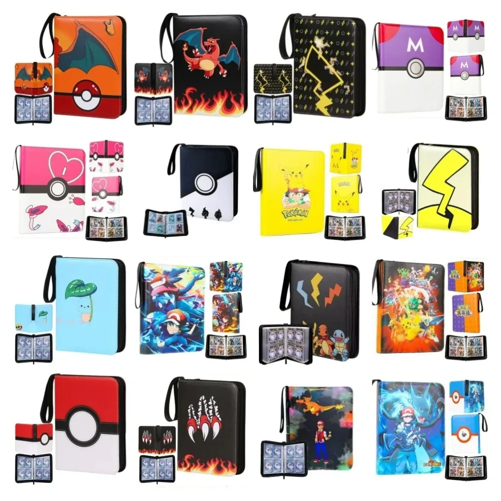 Card Album 400 Pocket Monster Card Album Picchu Card Clip Anime Album Classic Portable Storage Book Pocket Monster Children's