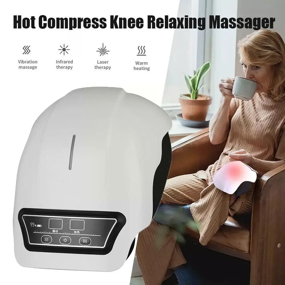 Wireless Heating Massager Knee Pad Electric Physiotherapy Vibration Kneecap Treasure Shoulder Knee Joints Pain Relief Massage wireless heated knee massager