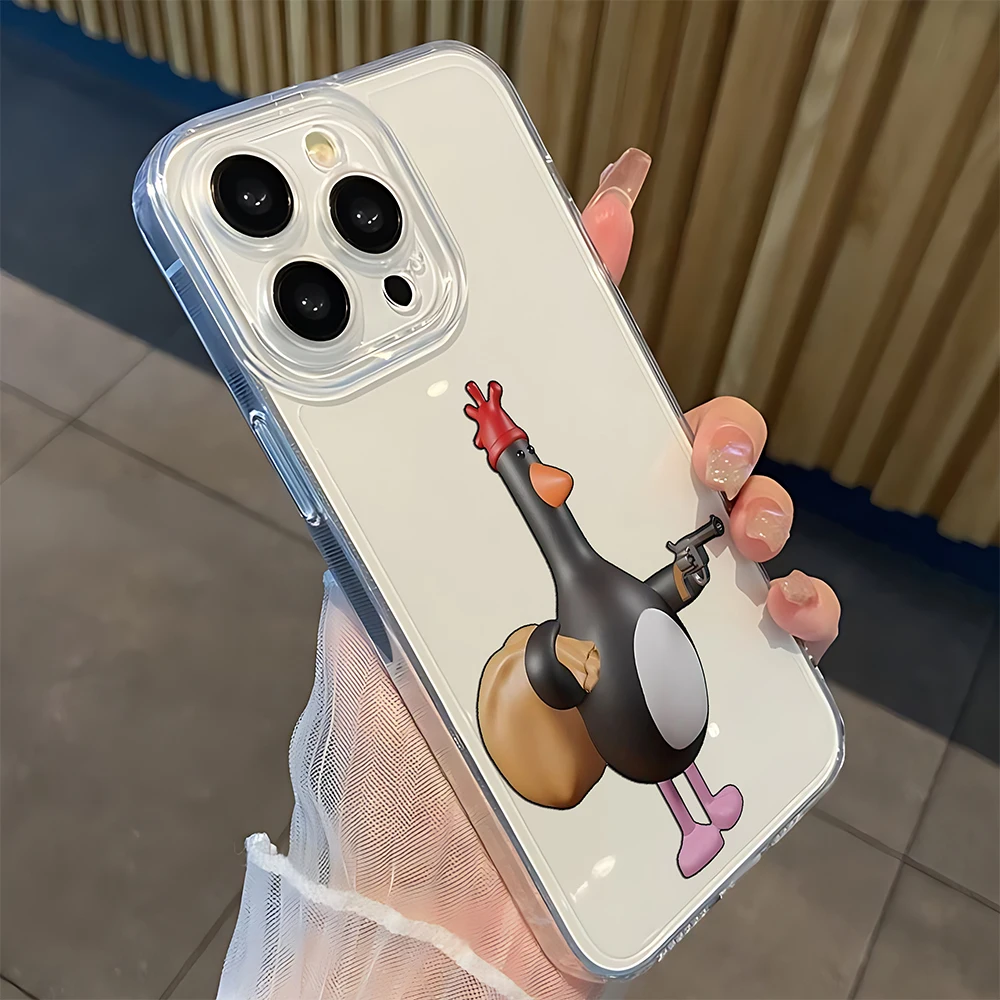 Charming Cartoon Duo Clear Soft TPU Phone Case