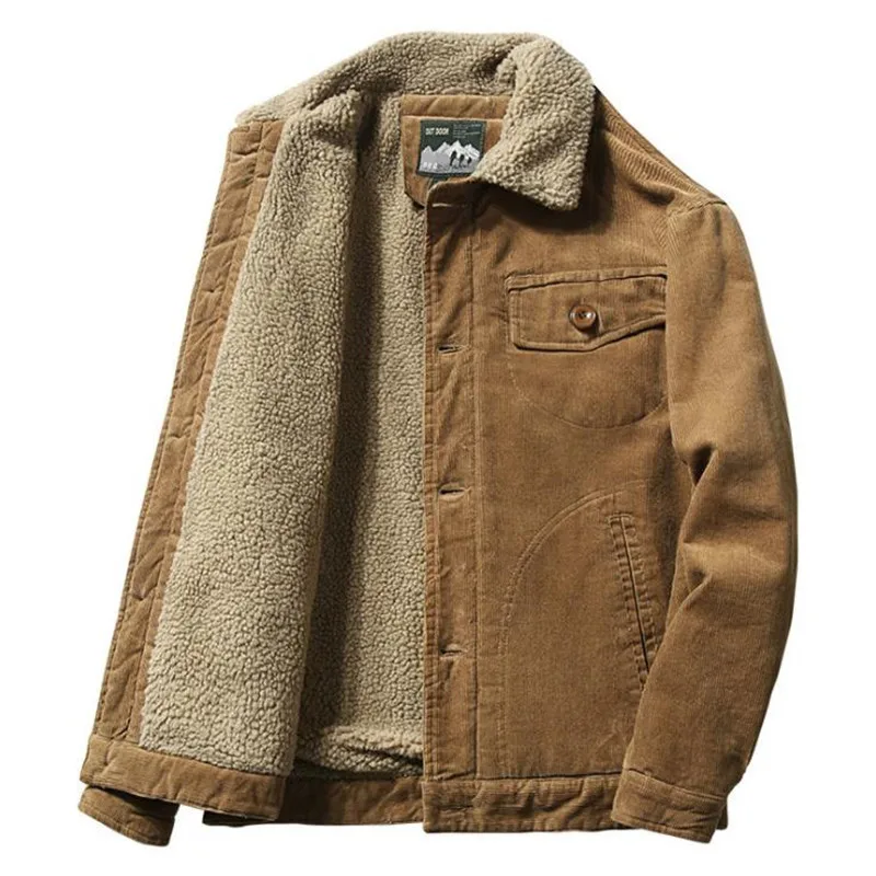 

2023 Autumn Winter Retro Corduroy Jacket Men's Jacket Slim Casual Coat Mens Clothing Fashion Coats Male Outerwear Bomber Jacket