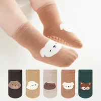 Spring Autumn Sock Baby Boys Girls Anti-Slip Floor Socks Infant Kids Trampoline Shoes Children School Sports Mid Calf Long Socks 2