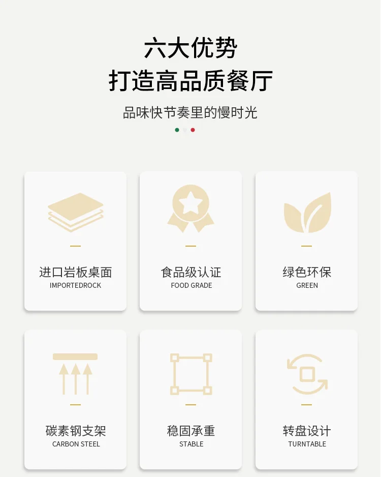 Description Picture 3 of itemWhite Round Dining Tables Side Console Modern Balcony Center Reception Dining Tables Desk Mesa De Cozinha Hotel Furniture