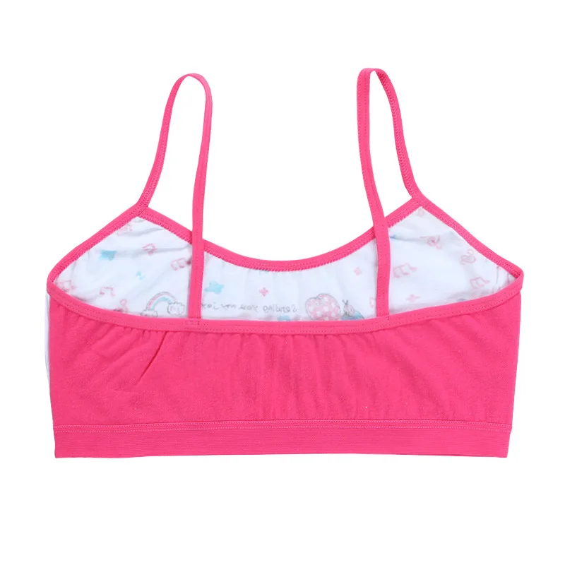 Teenage Girls Training Bras Cartoon Panda/Flower Print Young Children Purbery Student Tube Tops
