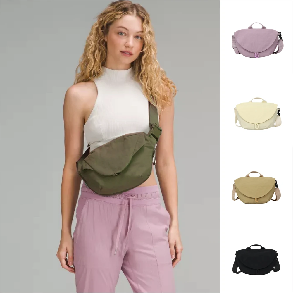 3L Curved Crossbody Magnetic Bag Fitness Sports Cycling Nylon Waterproof Waist Bag Outdoor Travel Handheld Dumpling
