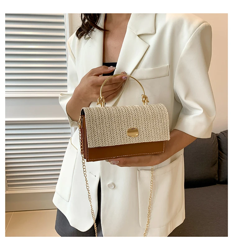 Fashion Pu Hasp Ladies Top-Handle Bags Braid Design 2024 New Brand Shoulder Bags for Women Free Shipping Bolsas Femininas