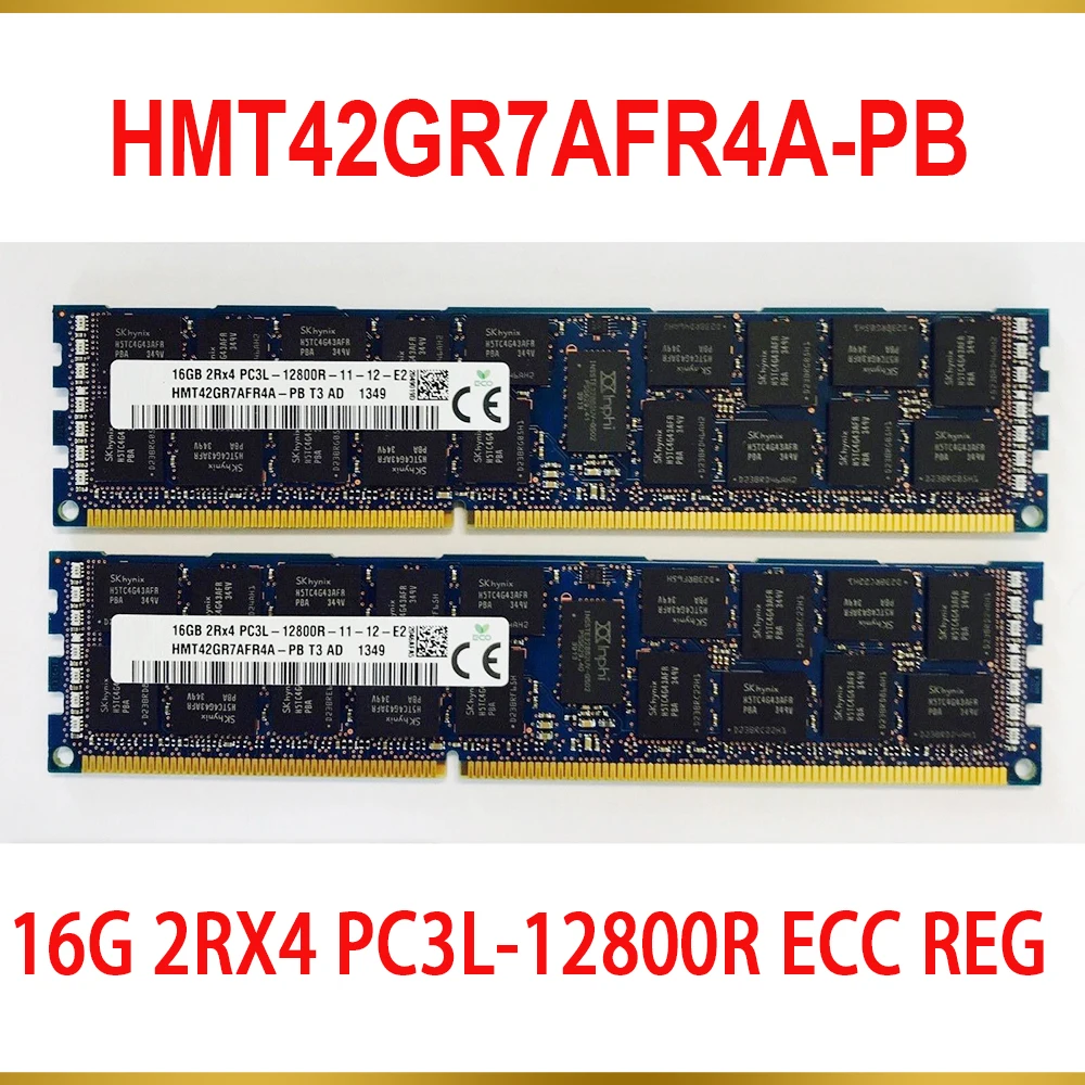 1PCS Server Memory For SK Hynix RAM 16GB 16G 2RX4 PC3L 12800R ECC REG HMT42GR7AFR4A PB